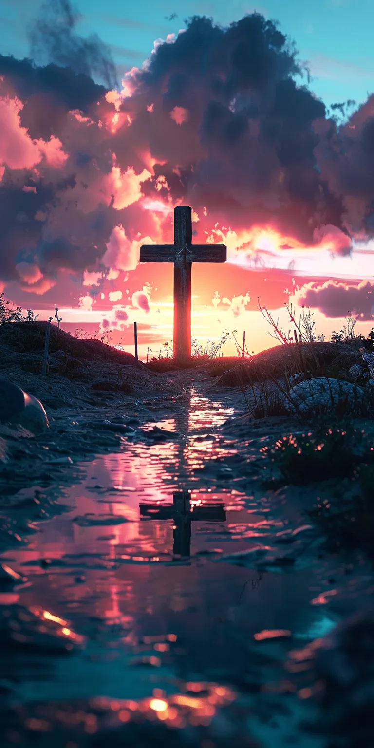 cross wallpaper iphone, style, 4K  1:2