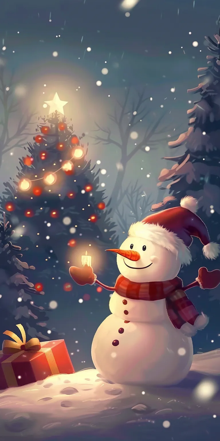 cute christmas wallpaper, style, 4K  1:2