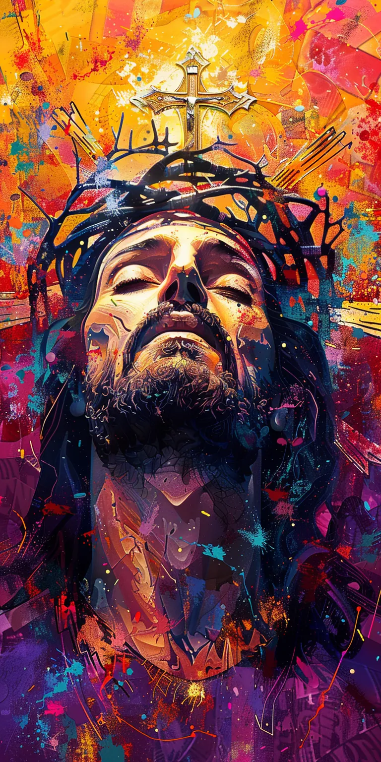 jesus wallpaper iphone, style, 4K  1:2