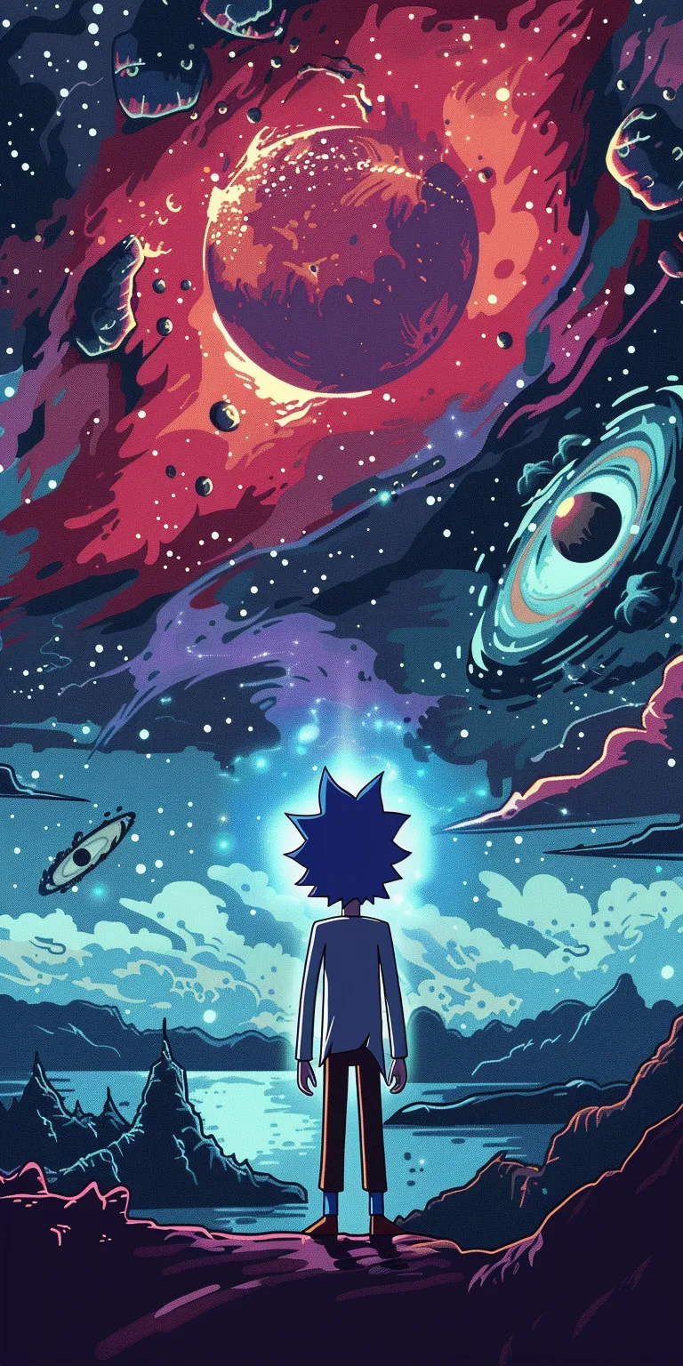 rick and morty wallpaper iphone, style, 4K  1:2