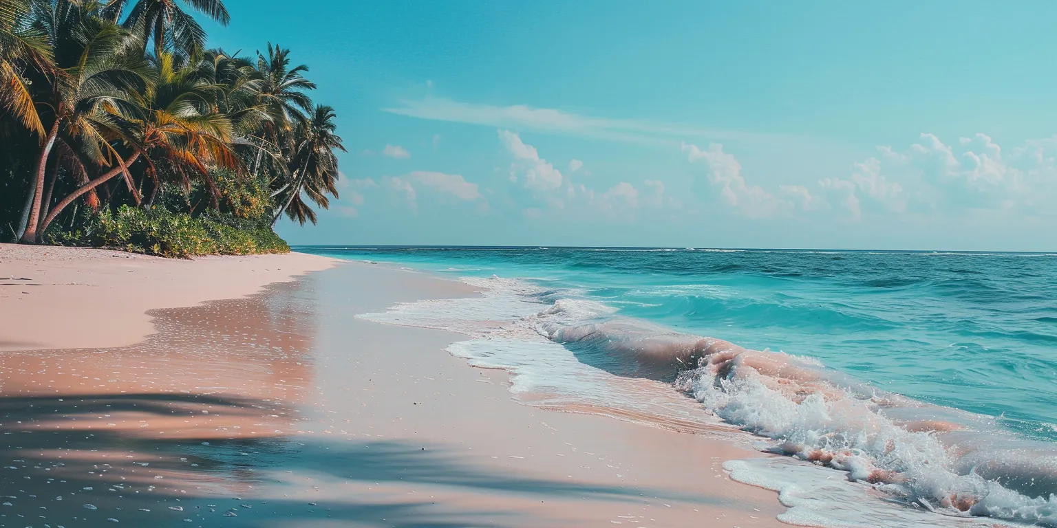 beach background aesthetic, wallpaper style, 4K  2:1