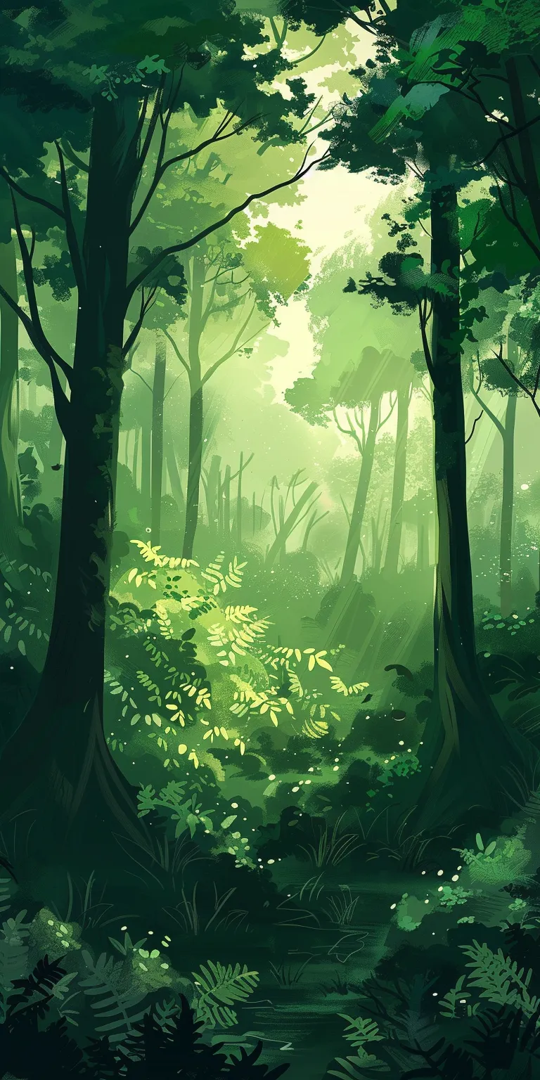 forest background, wallpaper style, 4K  1:2