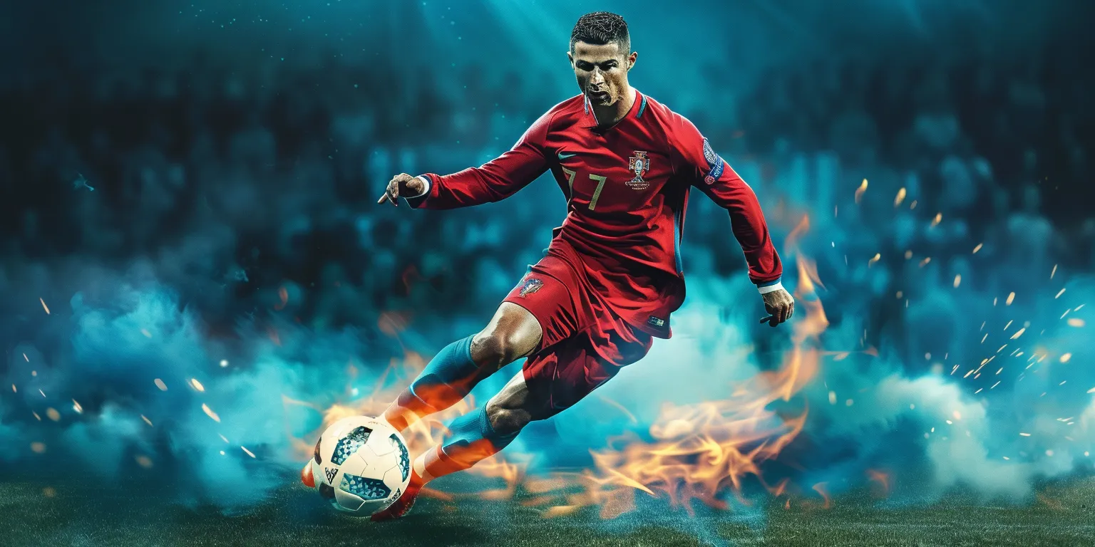 soccer wallpaper ronaldo, style, 4K  2:1