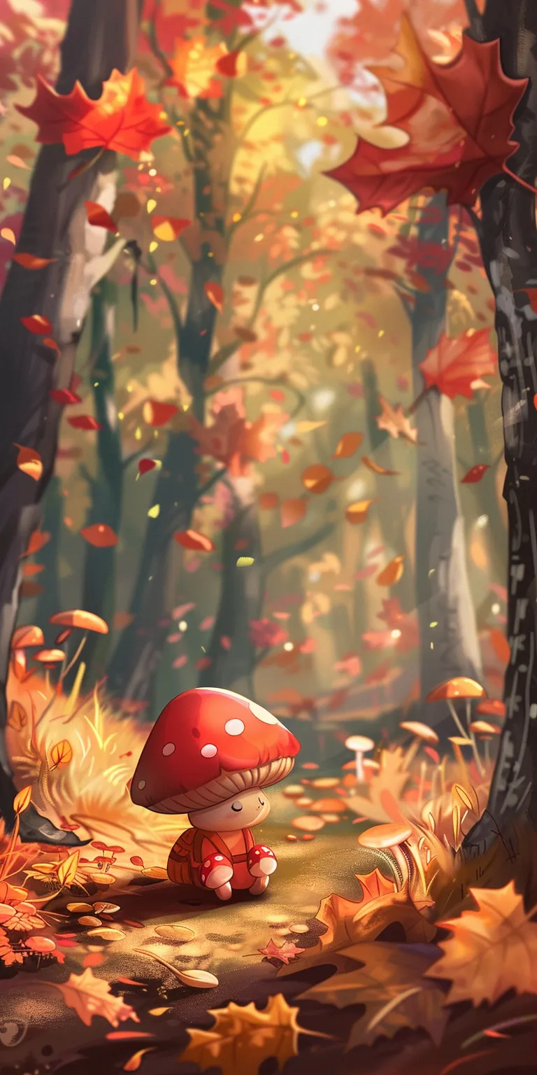 cute fall wallpaper, wallpaper style, 4K  1:2