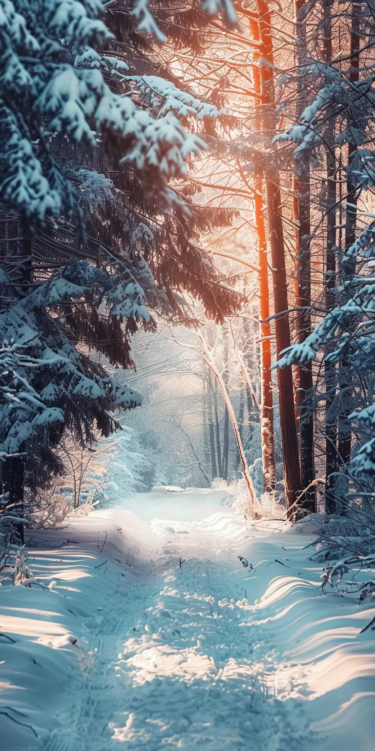 winter wallpaper, wallpaper style, 4K  1:2