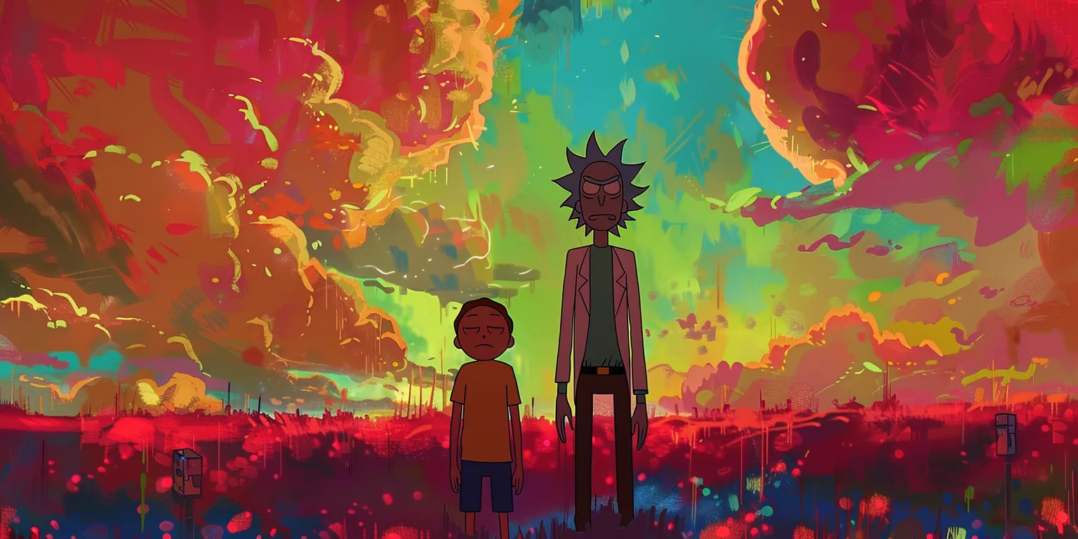 rick and morty wallpapers phone, wallpaper style, 4K  2:1