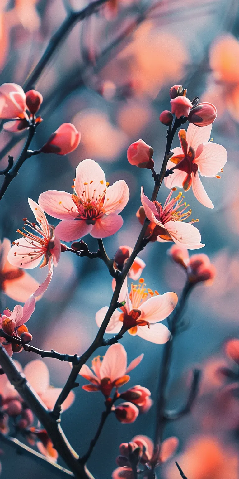 spring wallpapers aesthetic, wallpaper style, 4K  1:2