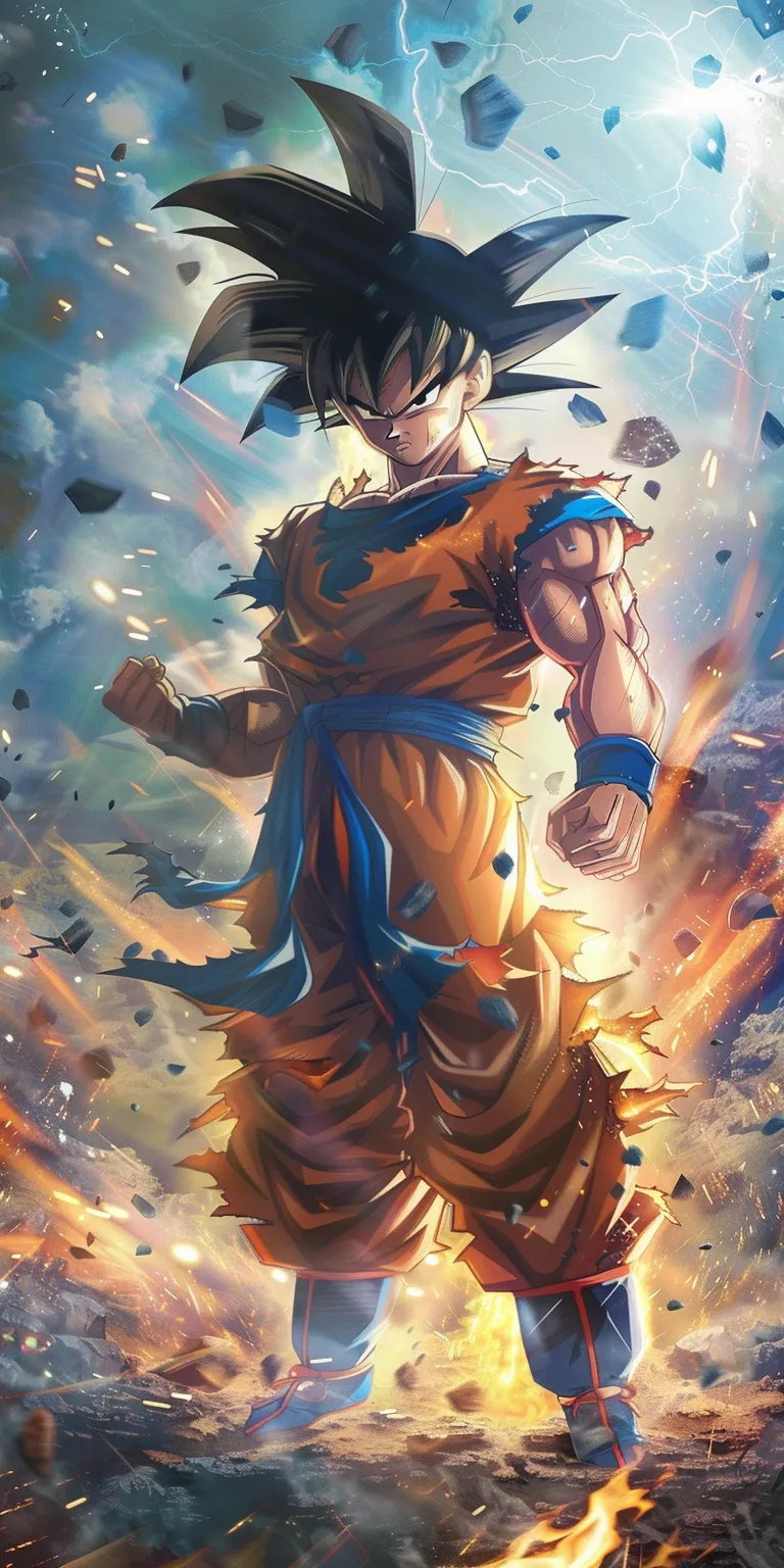 goku wallpapers for phone, wallpaper style, 4K  1:2