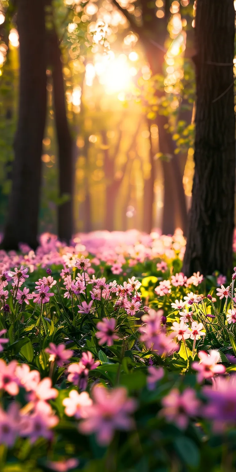 spring background images, wallpaper style, 4K  1:2