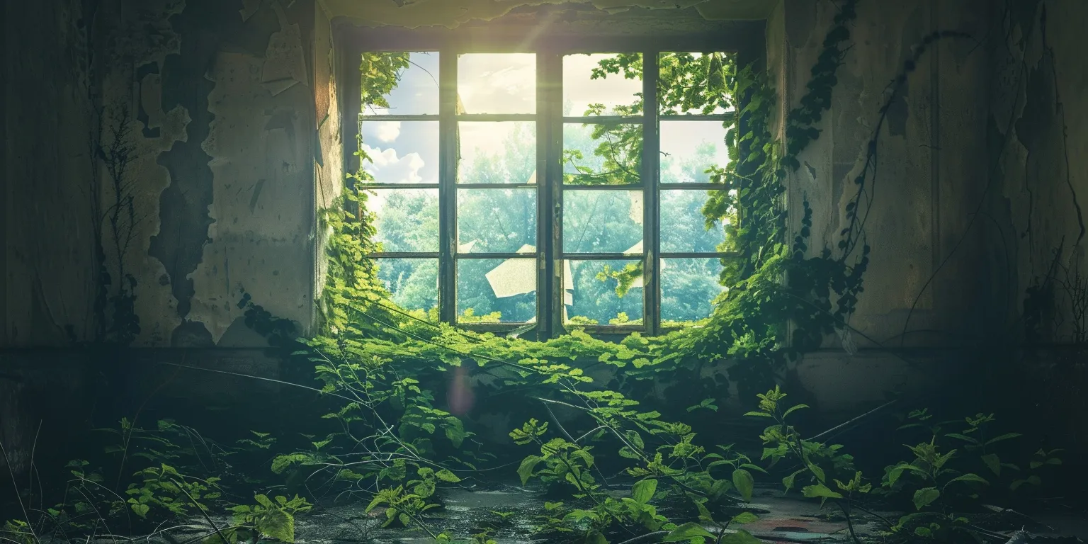 windows wallpaper greenery, 3840x1080, forest, windows, ghibli