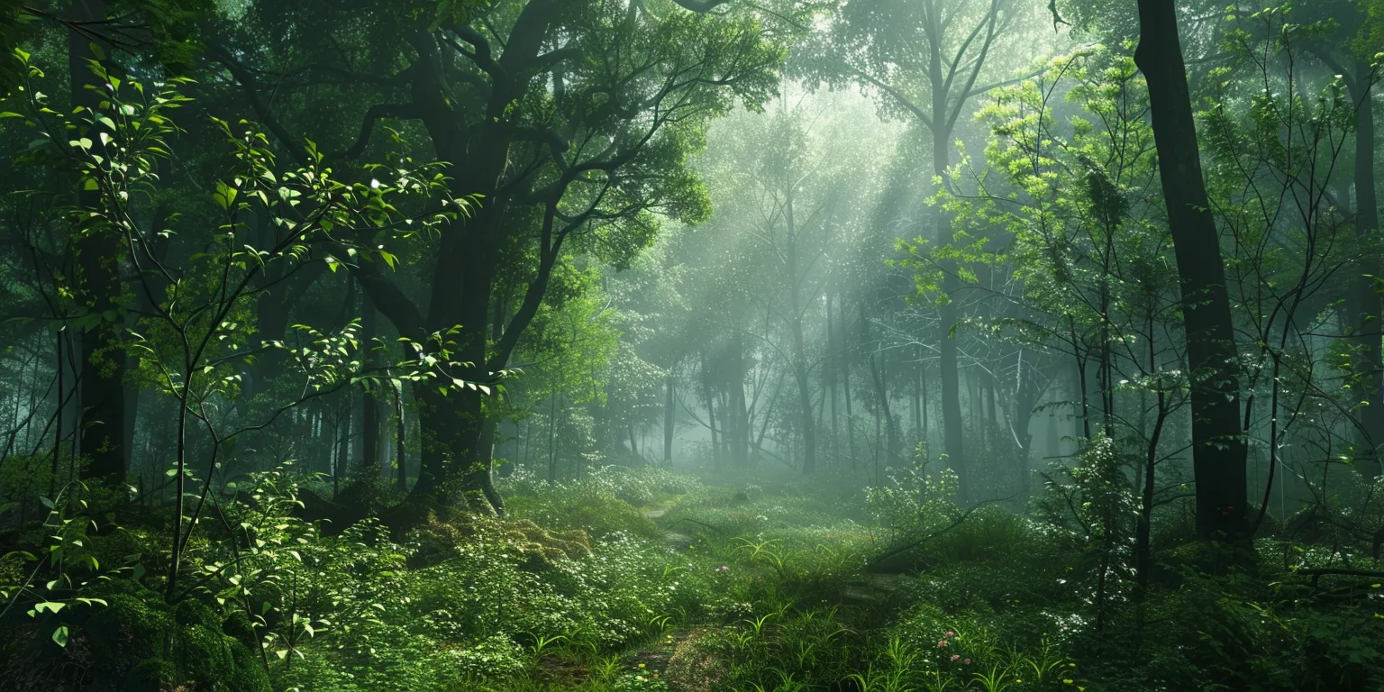forest wallpaper forest, greenery, nature, patrol, evergarden