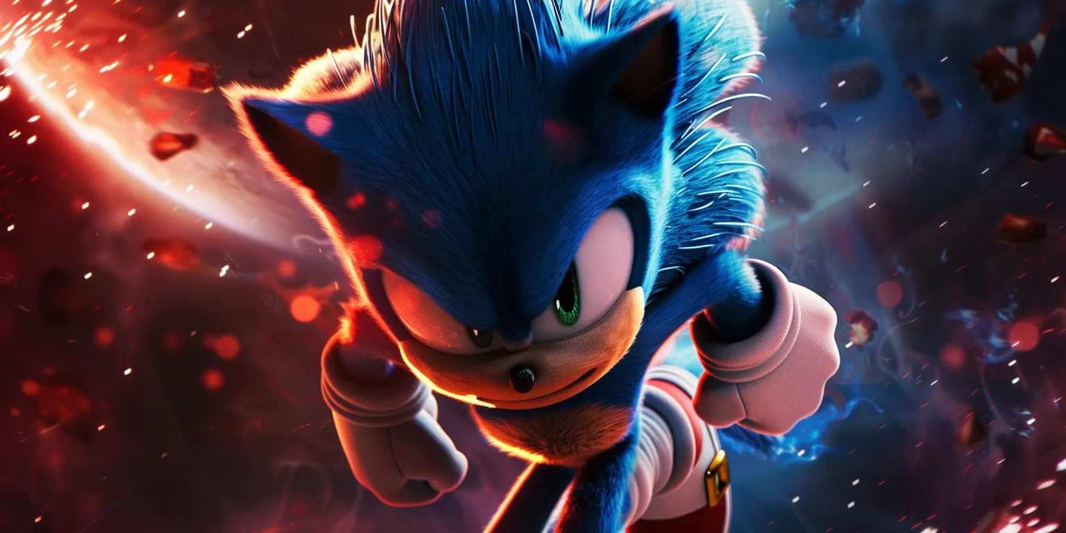 sonic wallpaper, wallpaper style, 4K  2:1