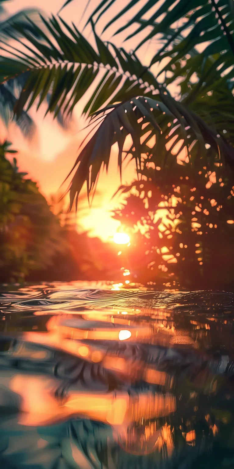 beautiful wallpaper 3840x1080, tropical, sunset, 3440x1440, 2560x1440