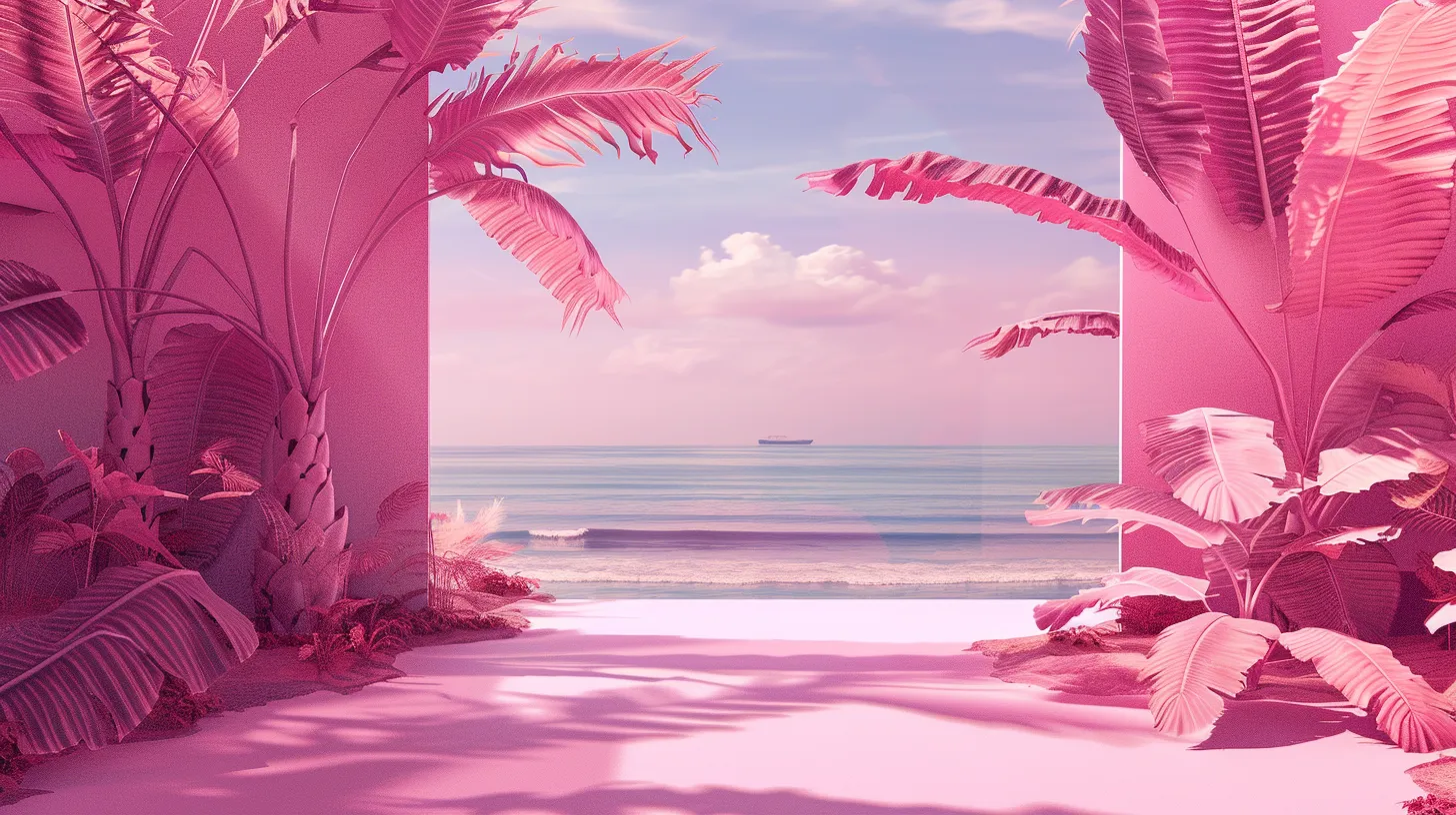 pink background aesthetic, wallpaper style, 4K  16:9