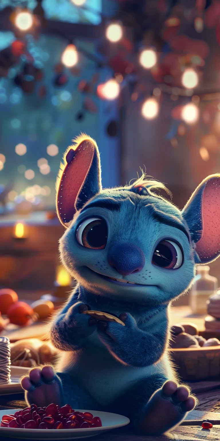 stitch wallpaper cute, style, 4K  1:2