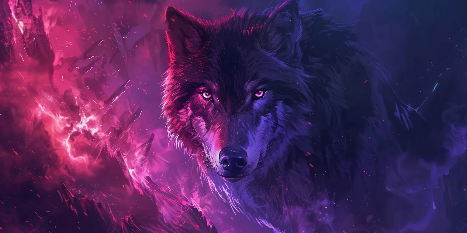 wolf wallpaper wolf, purple, wall, zedge, 3840x1080