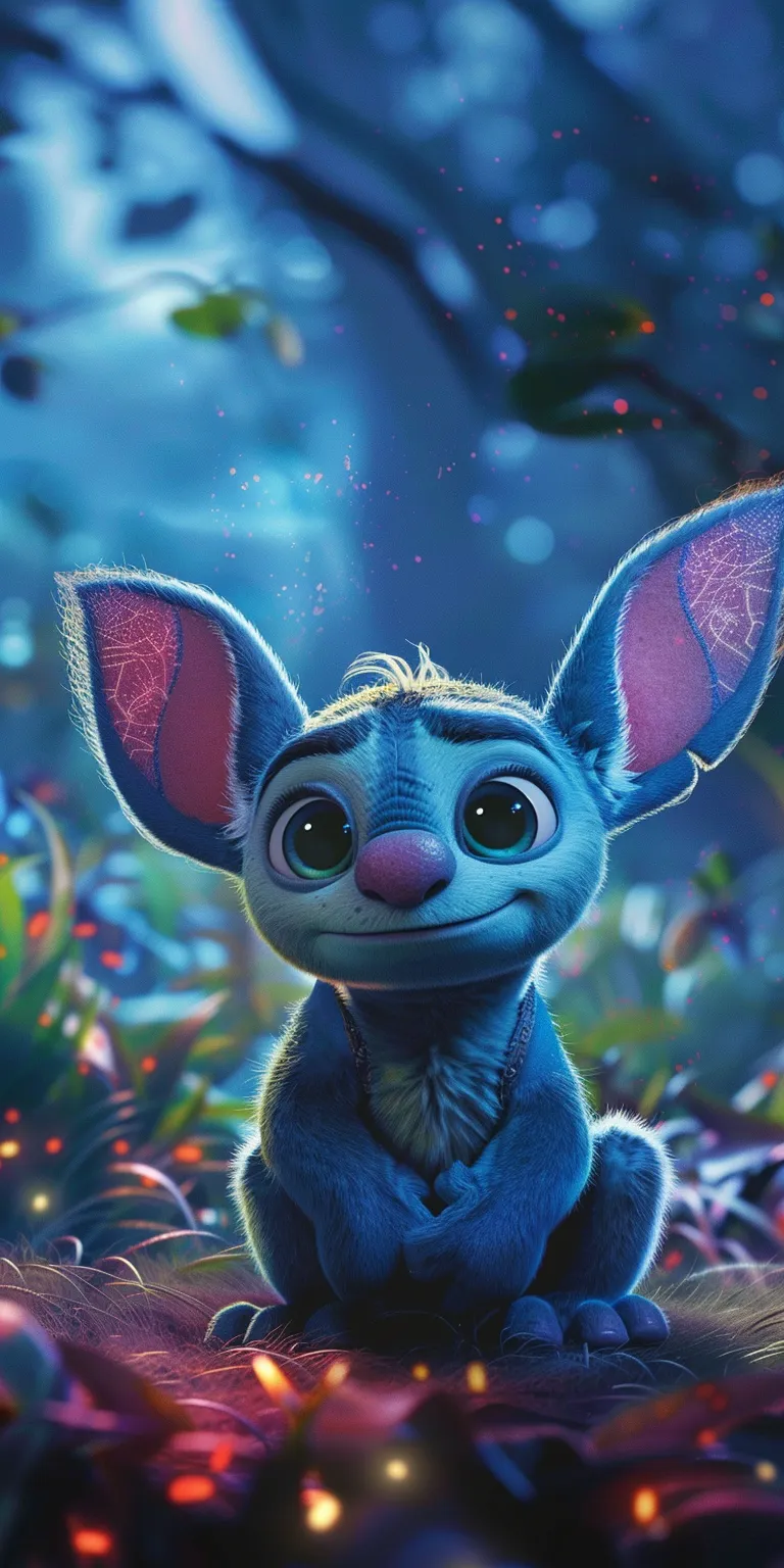 stitch wallpapers cute, wallpaper style, 4K  1:2