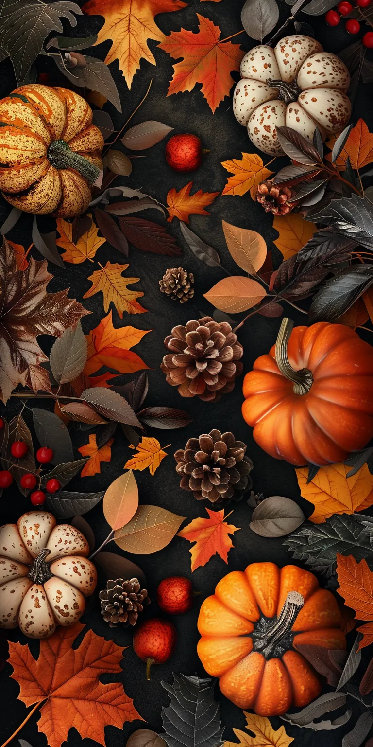 thanksgiving wallpaper aesthetic, style, 4K  1:2