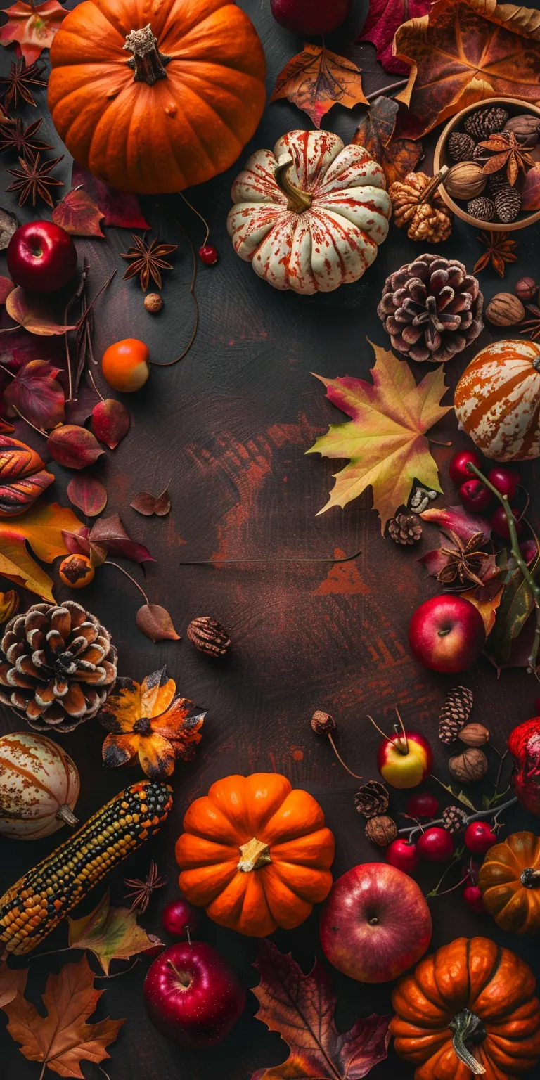 thanksgiving background images, wallpaper style, 4K  1:2