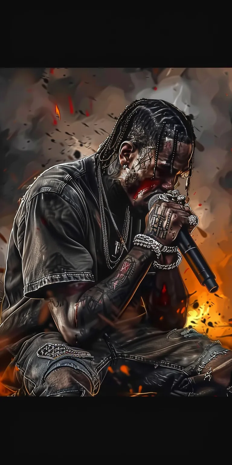 travis scott wallpaper, wallpaper style, 4K  1:2