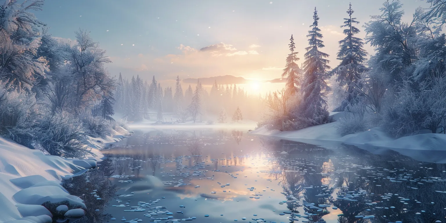 winter wallpaper, wallpaper style, 4K  2:1