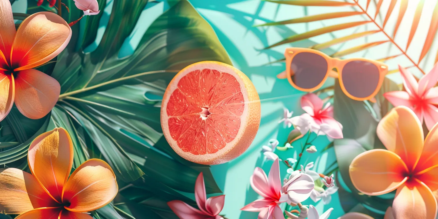 summer backgrounds collage, wallpaper style, 4K  2:1