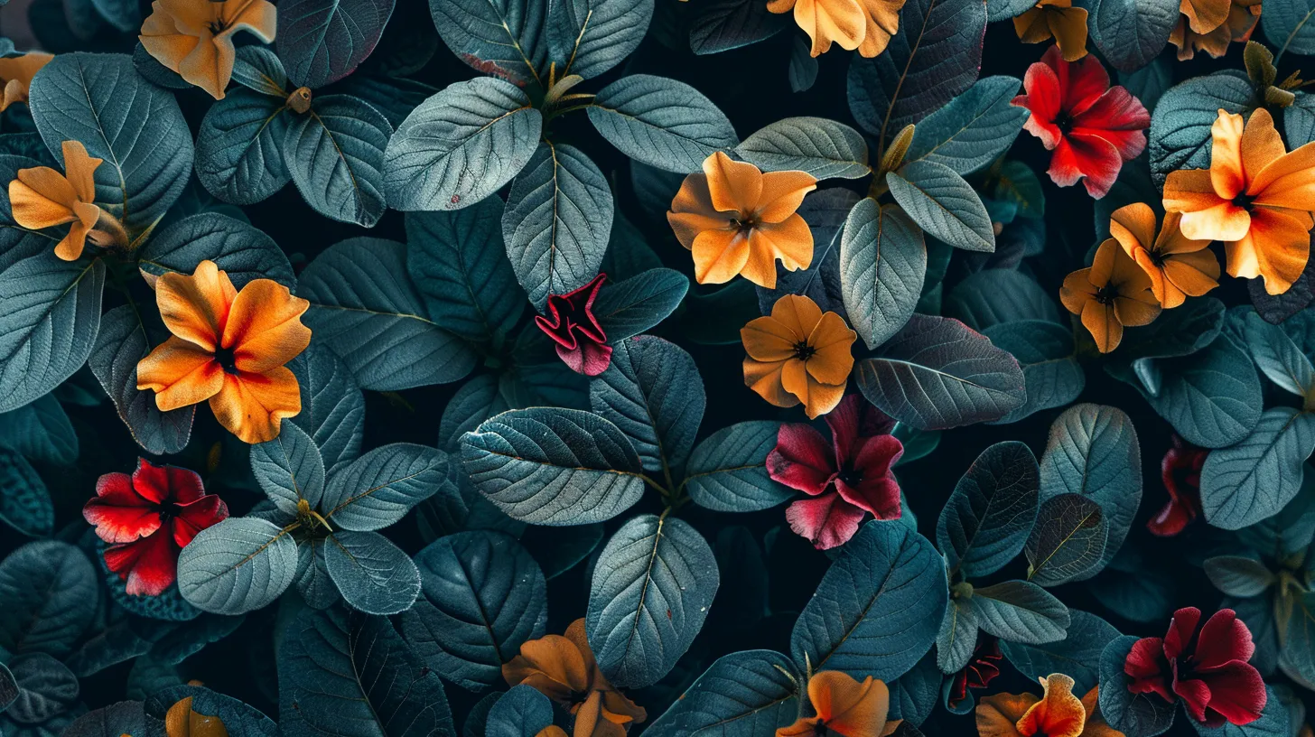 wallpaper with flowers small, style, 4K  16:9