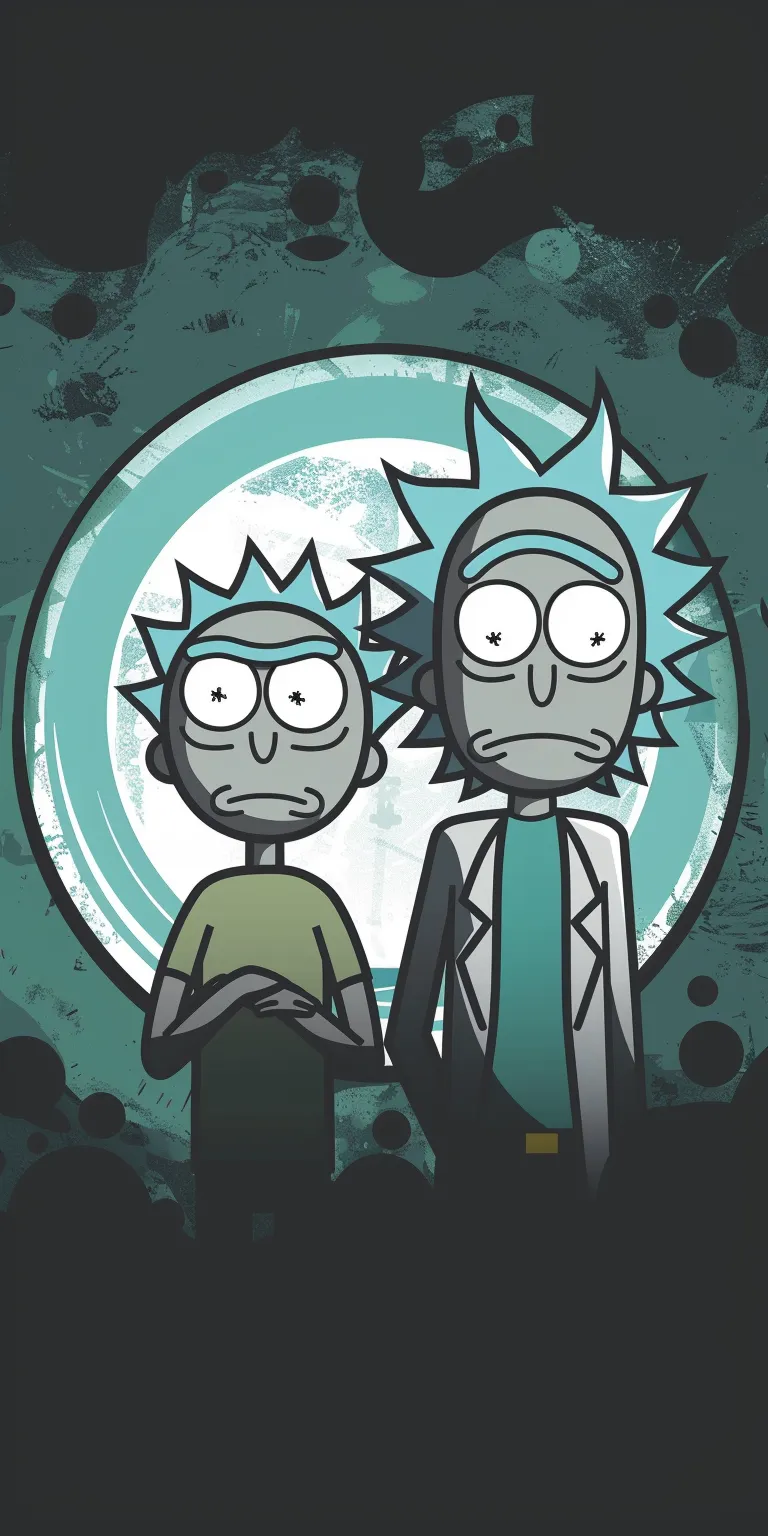 rick and morty wallpapers iphone, wallpaper style, 4K  1:2