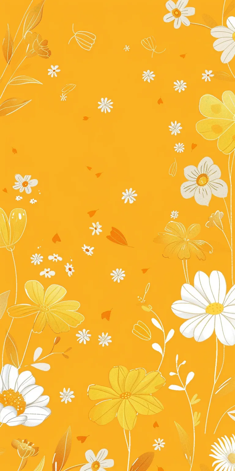 yellow wallpapers cute, wallpaper style, 4K  1:2