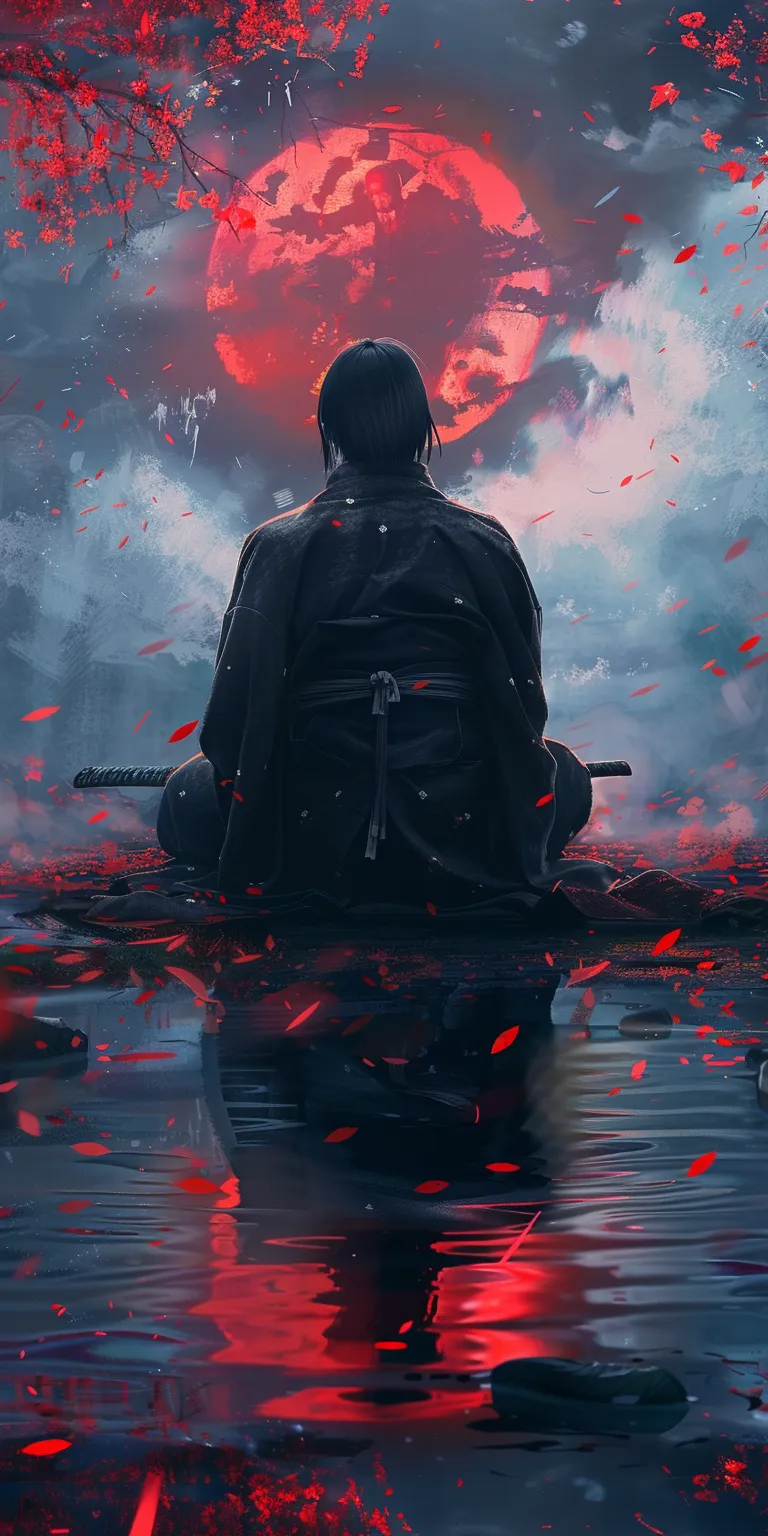 itachi wallpaper, wallpaper style, 4K  1:2