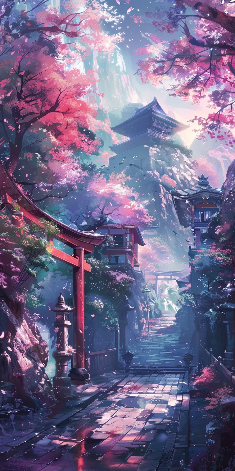 anime backgrounds, wallpaper style, 4K  1:2