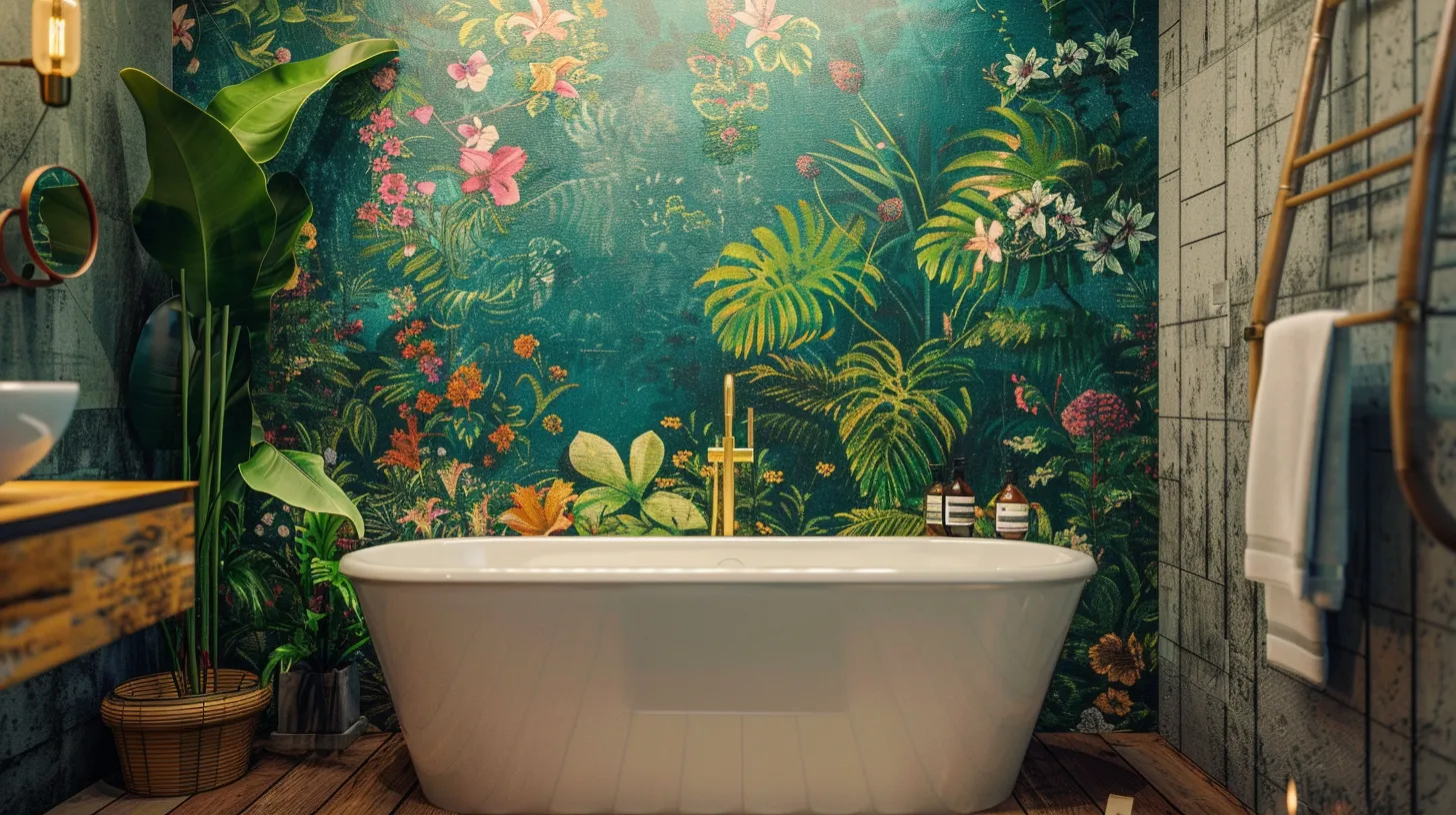 fun wallpaper for bathroom, style, 4K  16:9