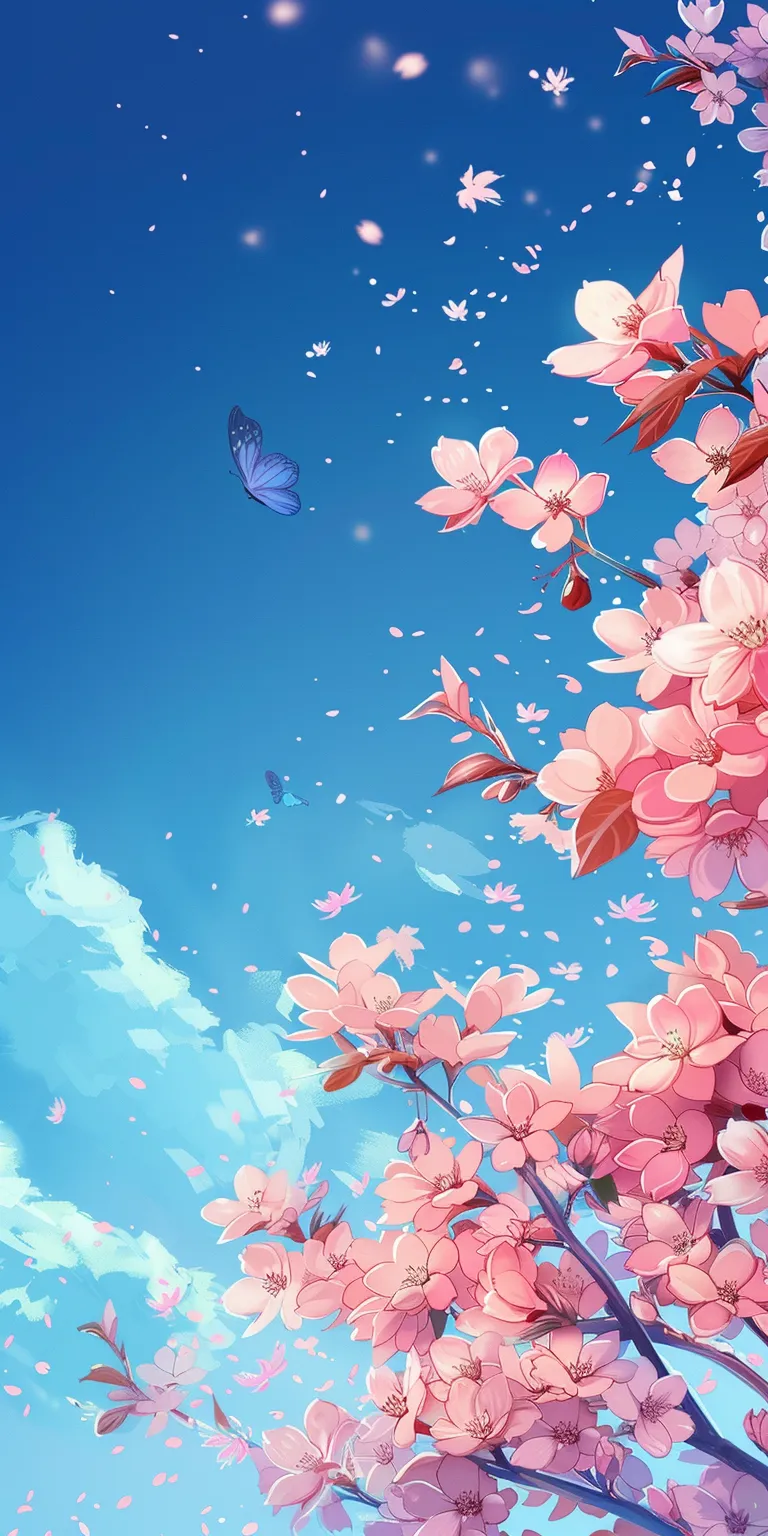 spring background iphone, wallpaper style, 4K  1:2