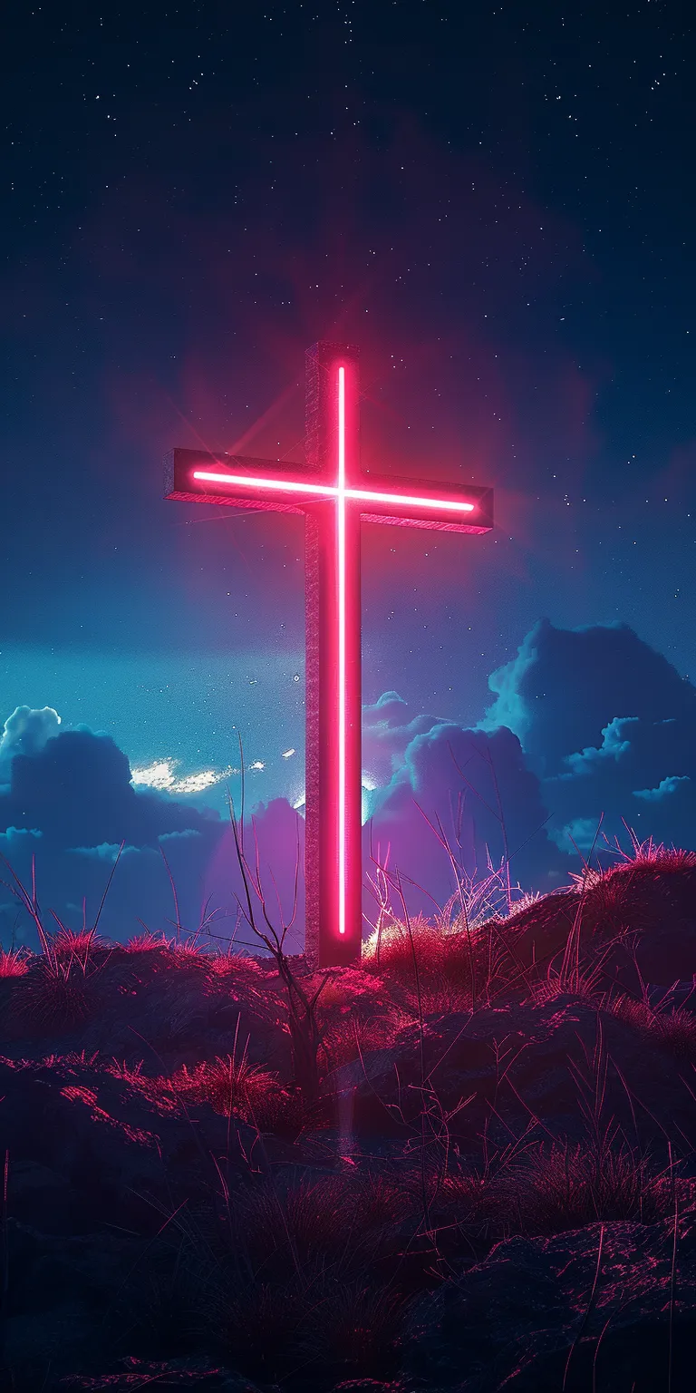 cross wallpaper aesthetic, style, 4K  1:2