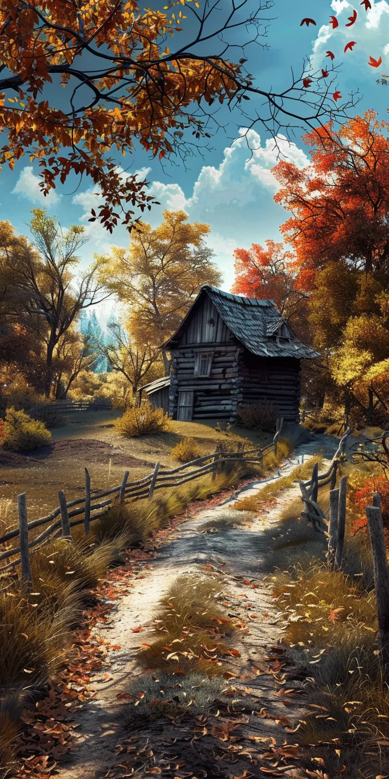 country wallpaper autumn, witcher, fall, skyrim