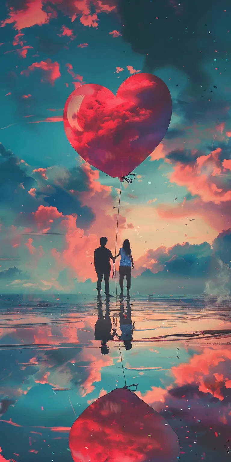 love wallpaper romantic, dream, sky, wonderland, synthwave