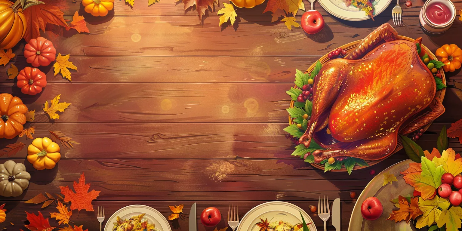 thanksgiving background, wallpaper style, 4K  2:1