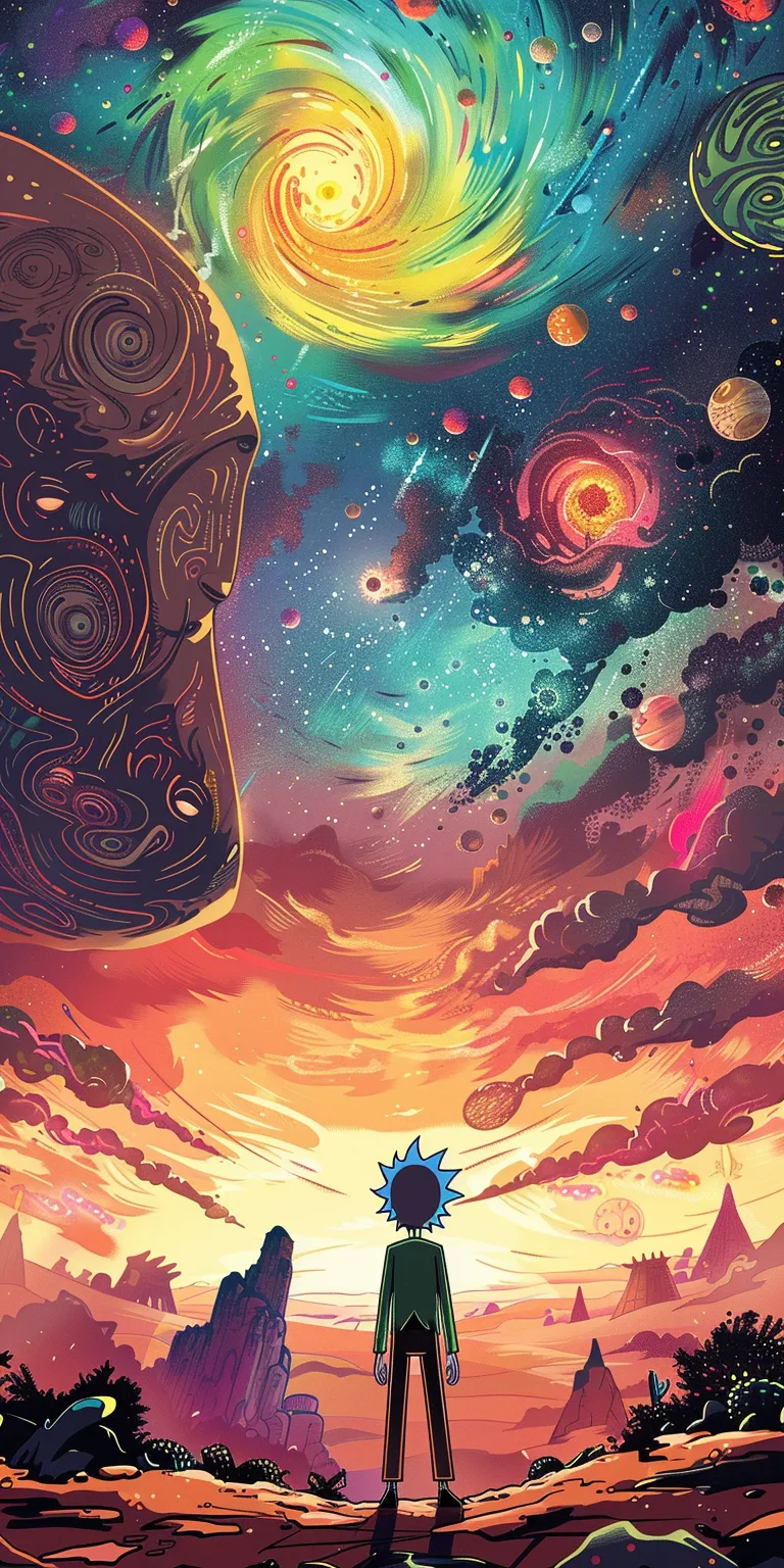 rick and morty wallpapers 4k, wallpaper style, 4K  1:2