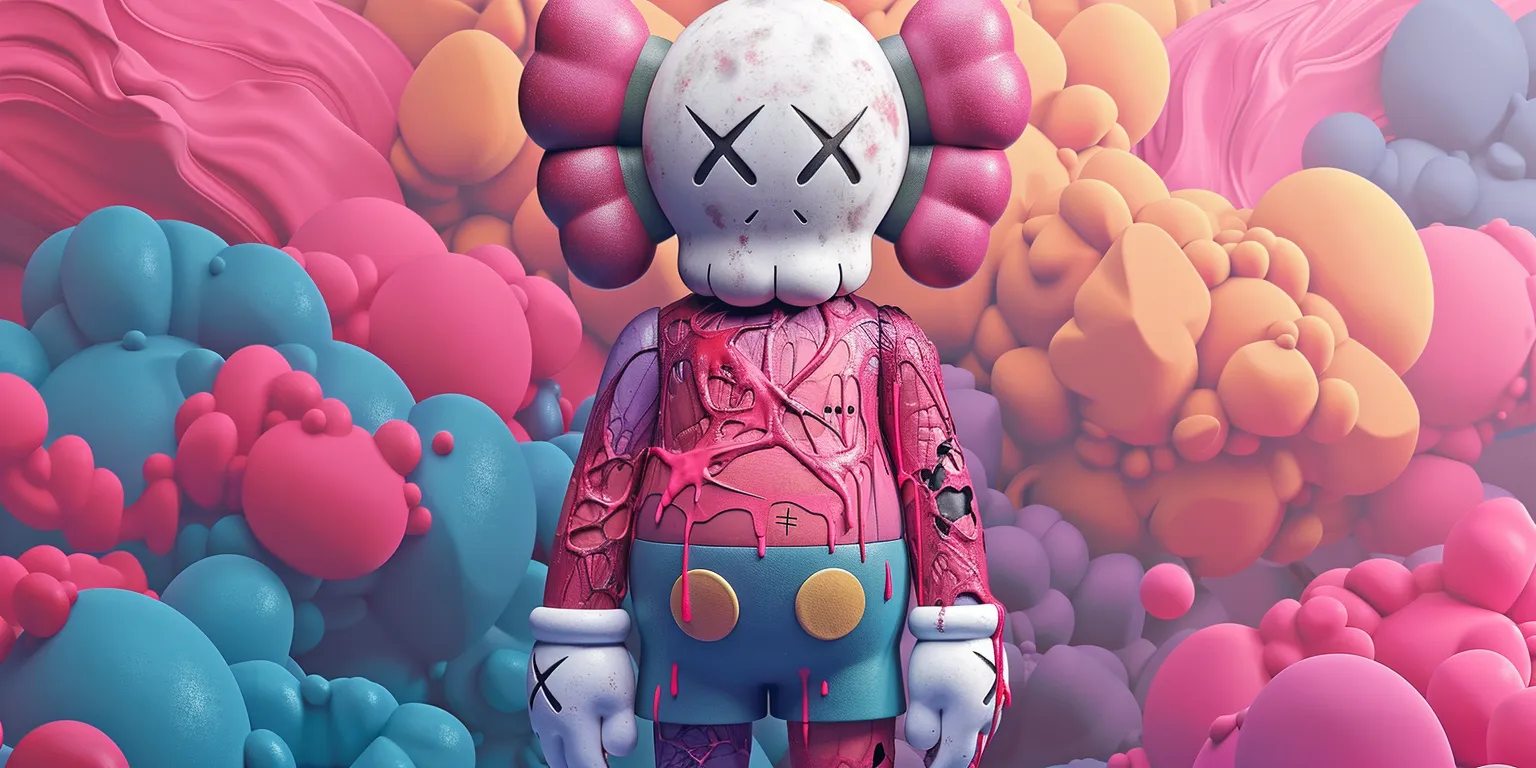 kaws wallpaper pc, style, 4K  2:1