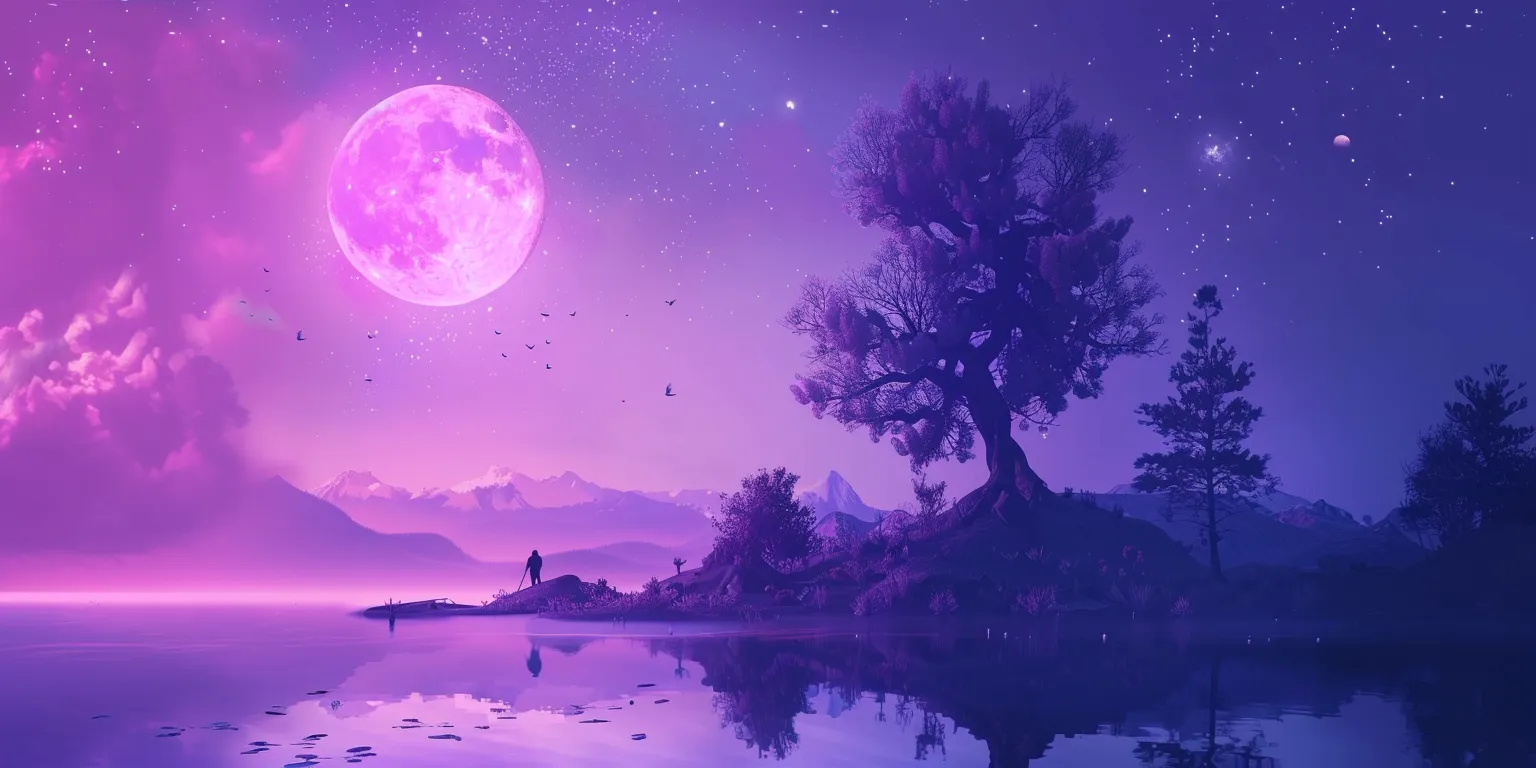 purple background, wallpaper style, 4K  2:1