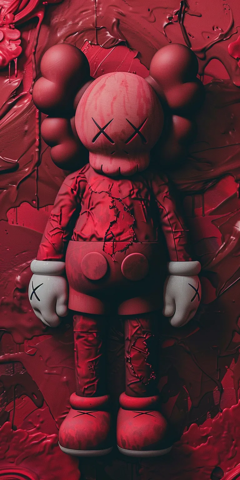 kaws wallpaper pc, style, 4K  1:2