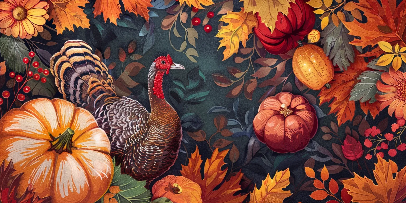 thanksgiving background aesthetic, wallpaper style, 4K  2:1