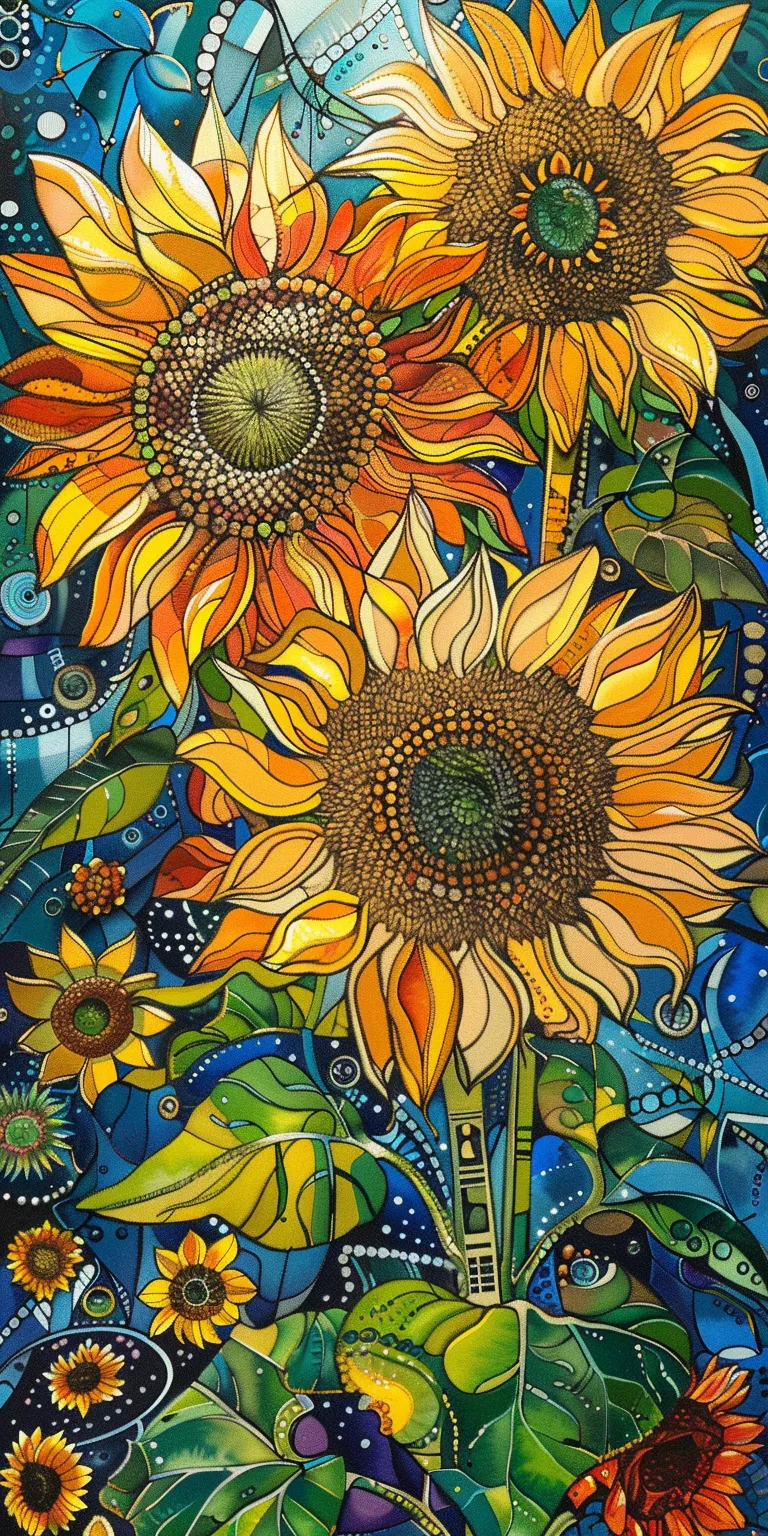 sunflower wallpaper sunflower, gogh, sun, flowers, yellow