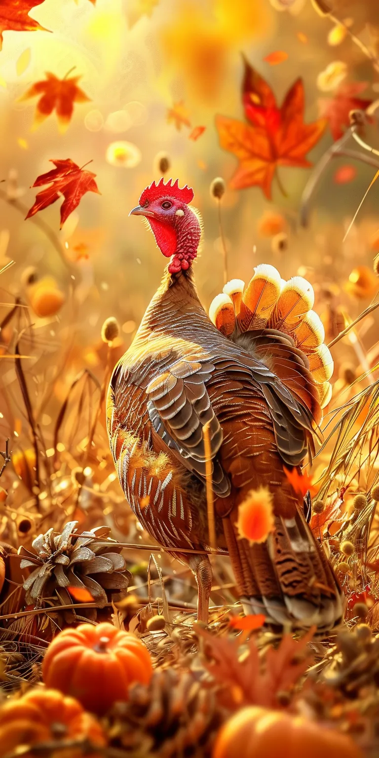 thanksgiving background story, wallpaper style, 4K  1:2