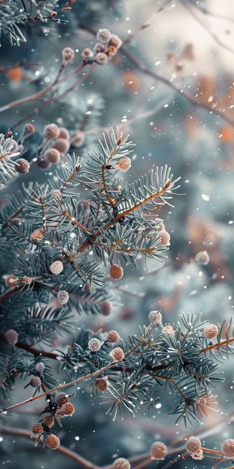 winter background aesthetic, wallpaper style, 4K  1:2