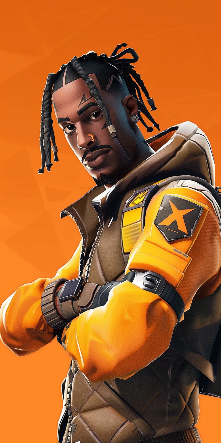 travis scott wallpaper fortnite, style, 4K  1:2