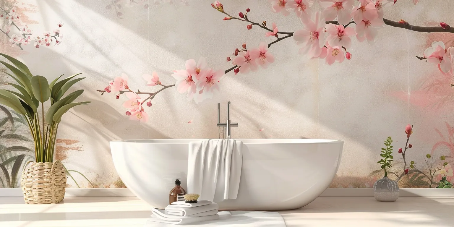 fun wallpaper for bathroom, style, 4K  2:1