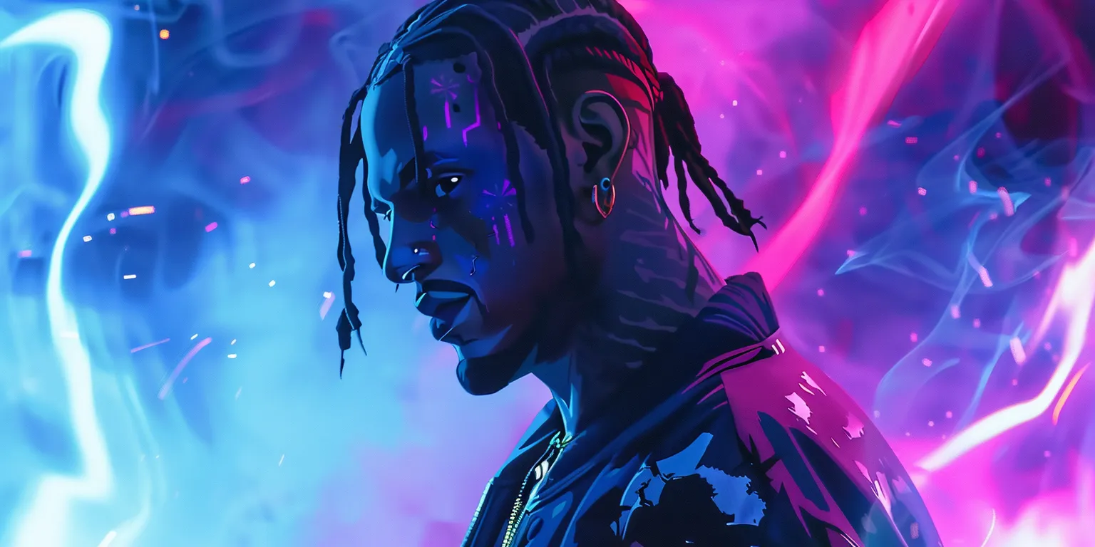 travis scott wallpaper fortnite, style, 4K  2:1