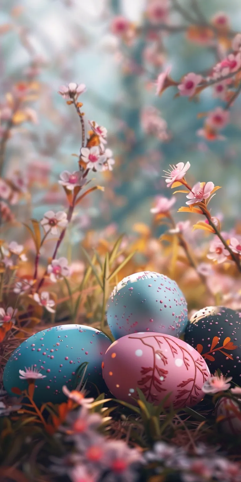 easter wallpaper easter, floral, wall, spring, 3840x1080