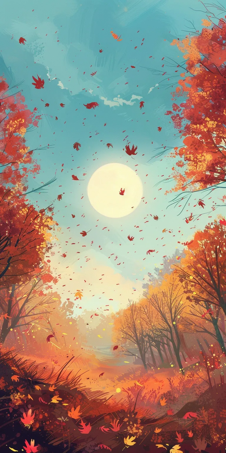 cute fall wallpaper laptop, style, 4K  1:2